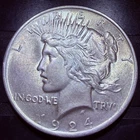 1924-P $1 Peace Silver Dollar Uncirculated
