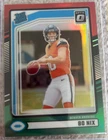 2024 Donruss - Rated Rookie Bo Nix #369 Optic Preview Red & Green Prizm (RC)
