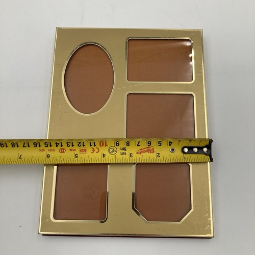Elite Multi Photo Frame Gold Tone 15x20cm Velvet Back Collage Display - Picture 9 of 9