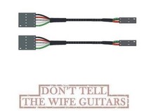 2 EMG 5-Pin Passive HZ  Pickup Cables Quick Connect Solderless 15 In H1,H2,H3,H4