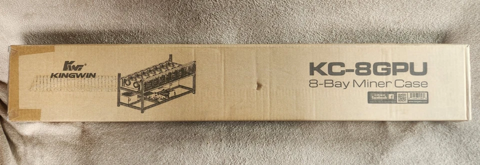 Kingwin KC‑8GPU 8‑GPU Open‑Air Aluminum Mining Rig Case Frame – 7 Fan Slots - Image 2 of 4