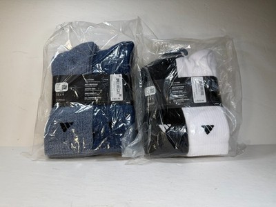 Adidas Climacool Crew Socks 12 Pairs Mens L 6-12 New (2x 6-Packs)