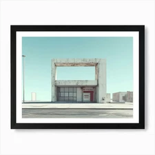 Empty Building Midwest USA Art Prin Framed Wall Art Poster Canvas Print Picture