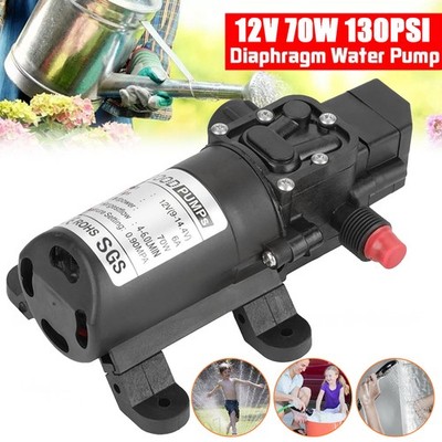 12V 130PSI Wasser Pumpe Automatische Membranpumpe Elektrische Hochdruckpumpe 70W