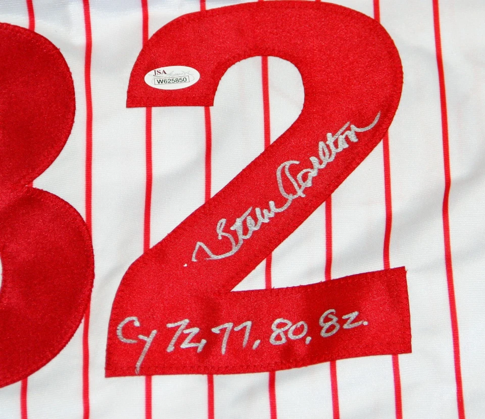 Steve Carlton Autographed Jersey XL Phillies JSA - Image 2 of 4