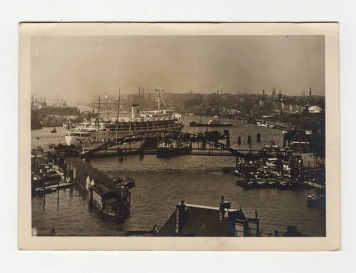 Original Photo PK KDF Ship, Wilhelm Gustloff, Port of Hamburg, 1930s