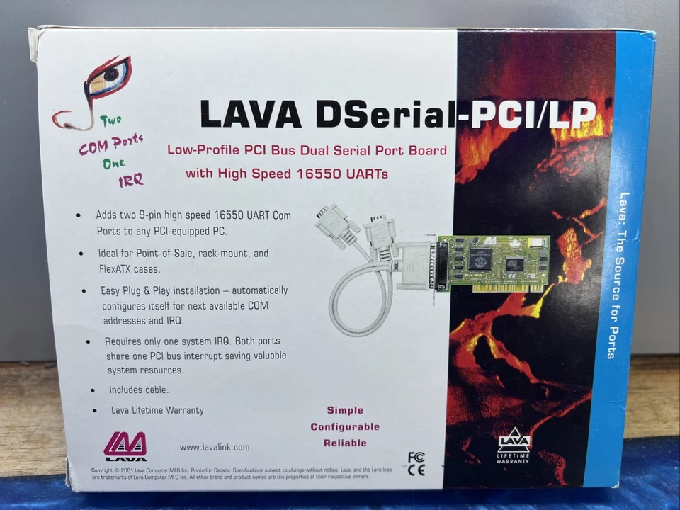 LAVA DSERIAL-PCIE/LP LOW PROFILE PCI BUS RS-232 SERIAL PORT BOARD MOKO L146.2 - Image 3 of 4
