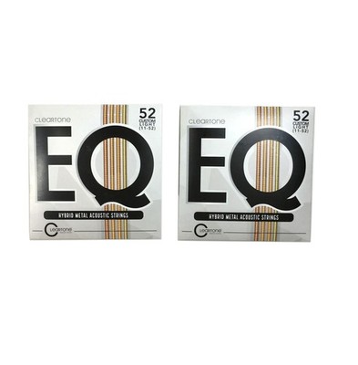 Cleartone Guitar Strings 2 Pack Acoustic Hybrid Metal Blend Custom Light 11-52