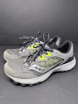 Saucony Aura TR Shoes Size 11 Mens Gray Yellow Trail Running Hiking S20862-100