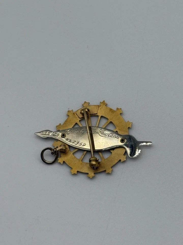 Daughters of the American Revolution (DAR) 14K Gold Metal Pin Or Pendant  - Image 2 of 4