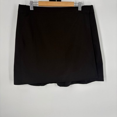 RipSkirt Hawaii Black Wrap Mini Skirt Size XL Solid Active Travel Casual Resort