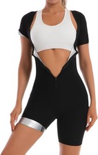 Sauna Suit 4-In-1 Waist Trainer for Women Long Torso, Lower Belly Fat Full Body