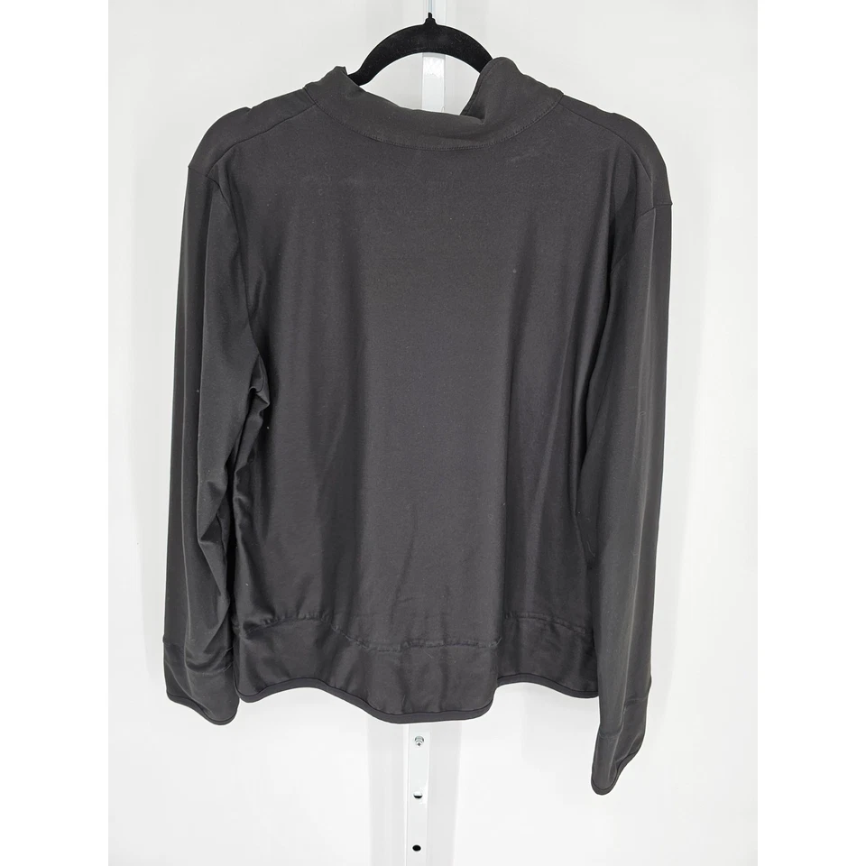 Danskin Now Womens Sz XXL Full Zip Lightweight Jacket Black - Image 4 of 4