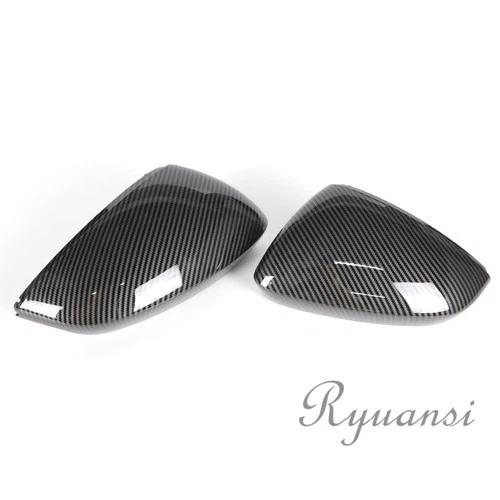 2X Carbon Fiber Rearview Side Mirror Cover Caps For Audi A3 8Y S3 RS3 2021-2024