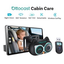 Otto Baby Car Camera Monitor 1080P HD Night Vision with Wireless CarPlay Adapter