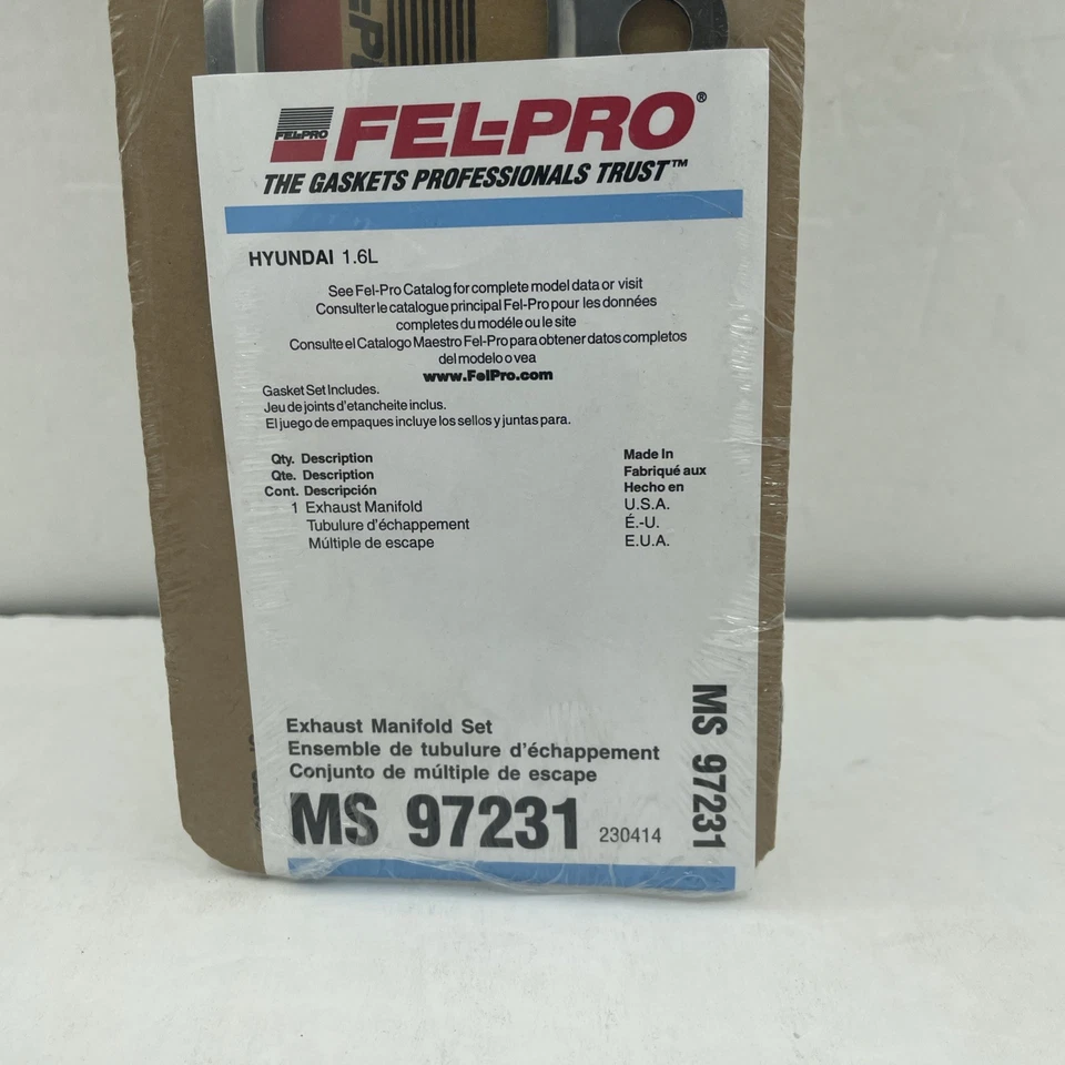 Fel-Pro MS 97231 Conjunto de Junta Coletora de Escape para 10-19 Accent Rio Soul Veloster - Imagem 2 de 4
