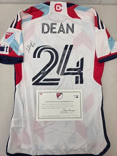 Chicago Fire FC JONATHAN DEAN Signed Match Game Used 2023 Season Soccer Jersey