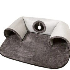 Cat Tunnel Bed Plush Cat Bed U Shaped Cat Tunnel Detachabl Washable Pet Play bed