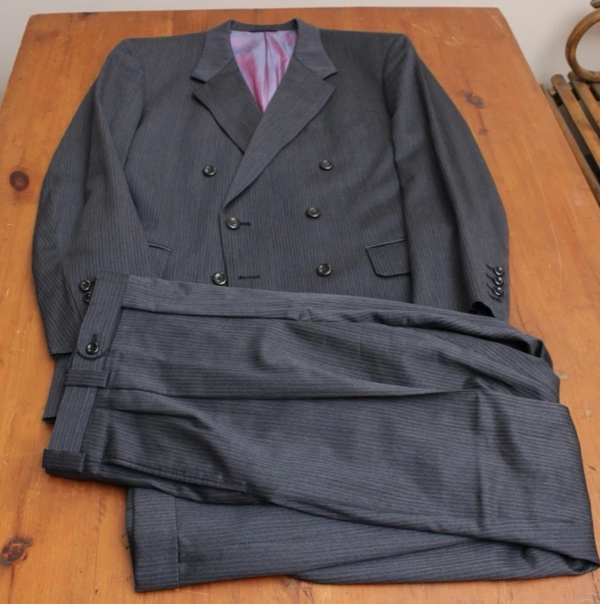 Double-Breasted Striped Suits for Men for sale | eBay