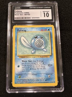 Pokémon Card Poliwag 59/102 – Base Set Unlimited – LP-NM Condition