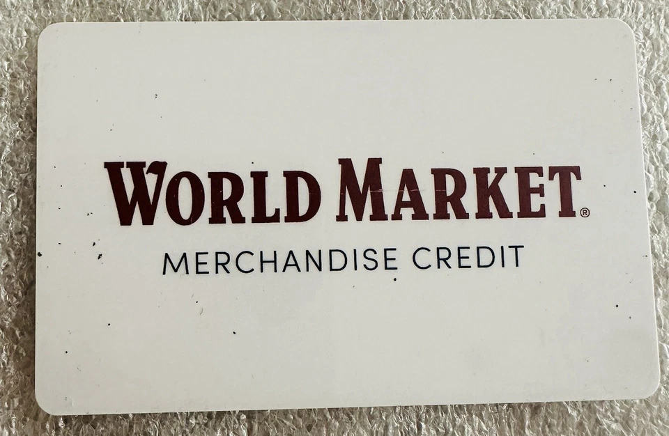 World Market  Gift Card  value $423.46 Buy It Now $400 - Great Deal! FAST SHIP! - Image 2 of 2