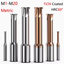 HRC60° TiCN Coated Solid Carbide Single Tooth Thread Mill M1/M1.2-M20 Metric CNC