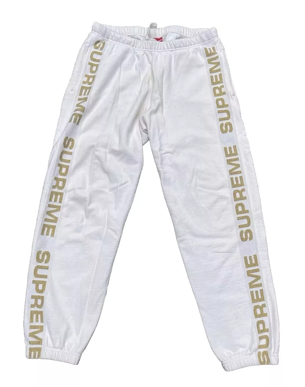 Pantalon de survêtement crème côte métallique or Supreme S20   Petit