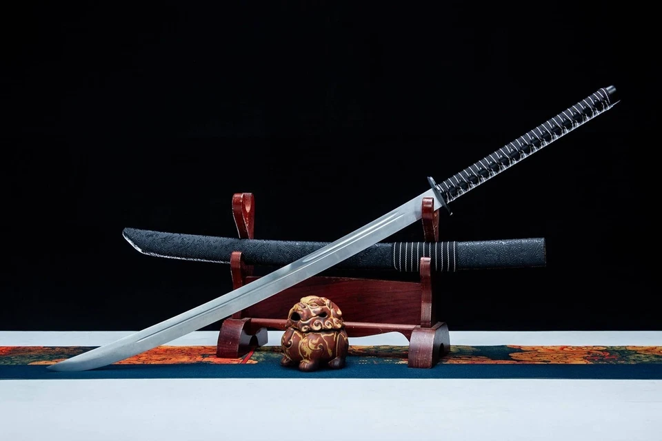 Espada Sable de Kung Fu China de Batalla 44" Hoja de Acero al Carbono Espada Afilada Foto 3 de 4