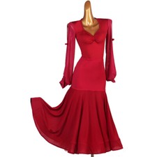 Latin salsa tango rumba Cha cha Ballroom Dance Dress Top Skirt F529 2 Colors