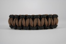 550 Paracord Survival Bracelet Cobra Black/Dark Brown "Made in the USA"