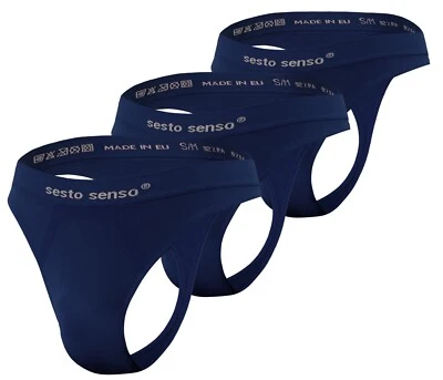 Sesto Senso Herren Nahtlos String Sexy Thong 3 Pack G-Strings Tanga