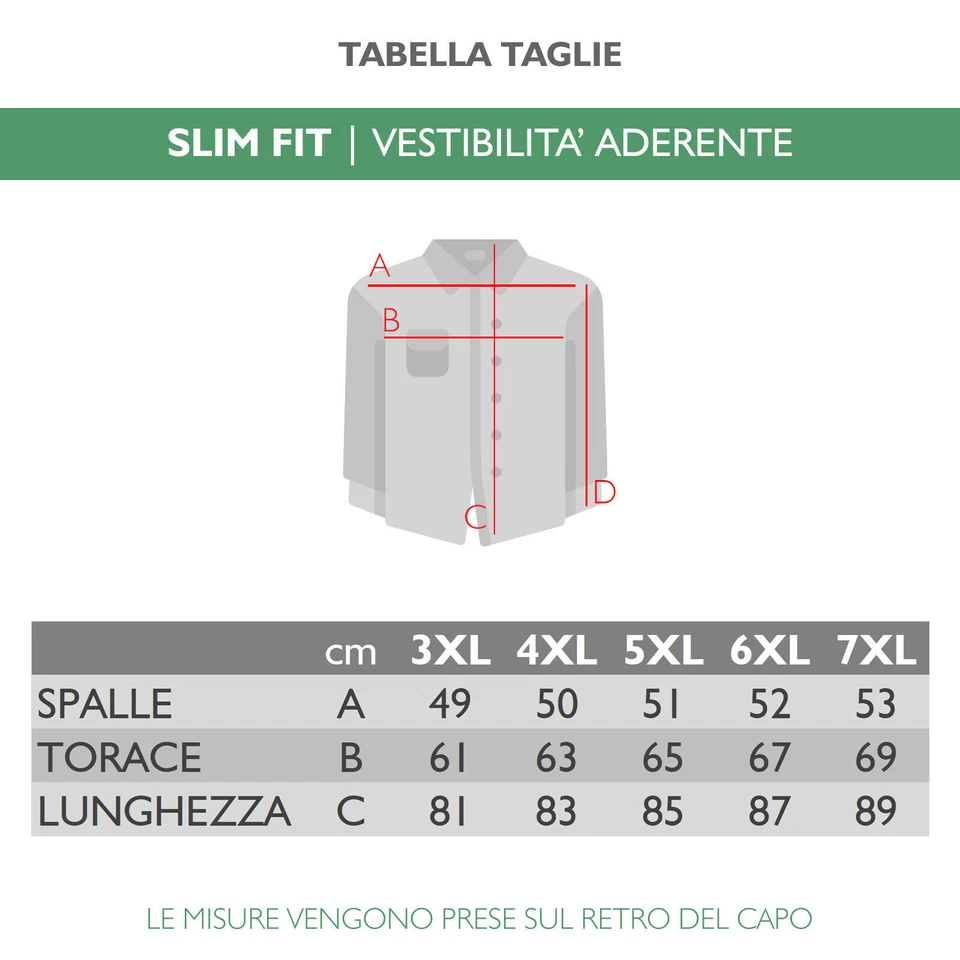 Camicia Uomo Taglie Forti Celeste Bianca Slim 3XL 4XL 5XL 6XL 7XL BIG&TALL VEQUE - Immagine 2 di 4