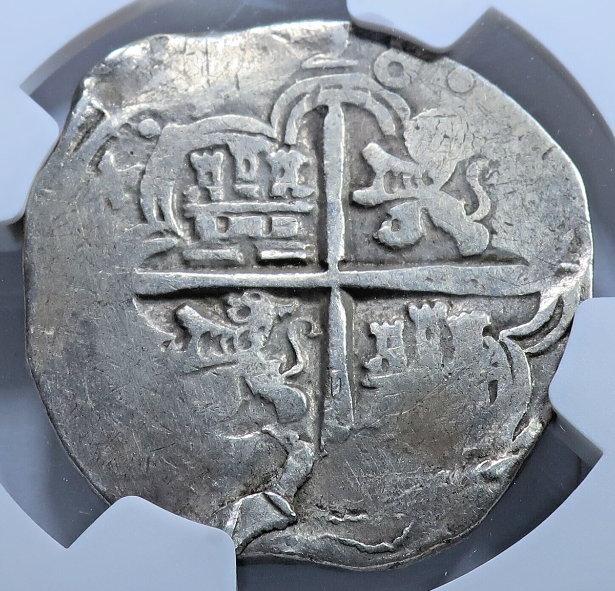 NGC XF 1628 Dated Spanish Silver 4 Reales Genuine Antique 1600's