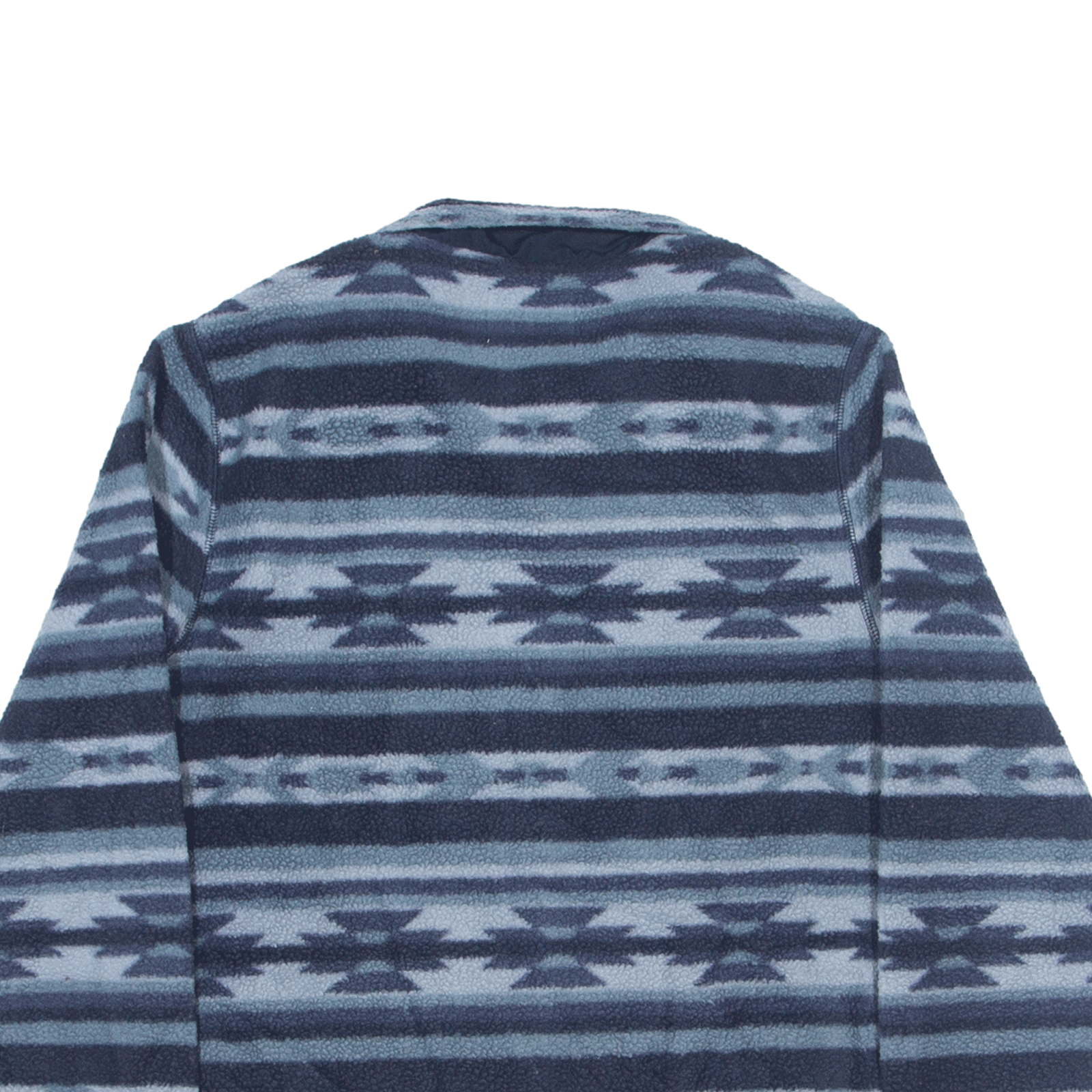 OLD NAVY Fleece Jacket Blue Fair Isle Mens S eBay