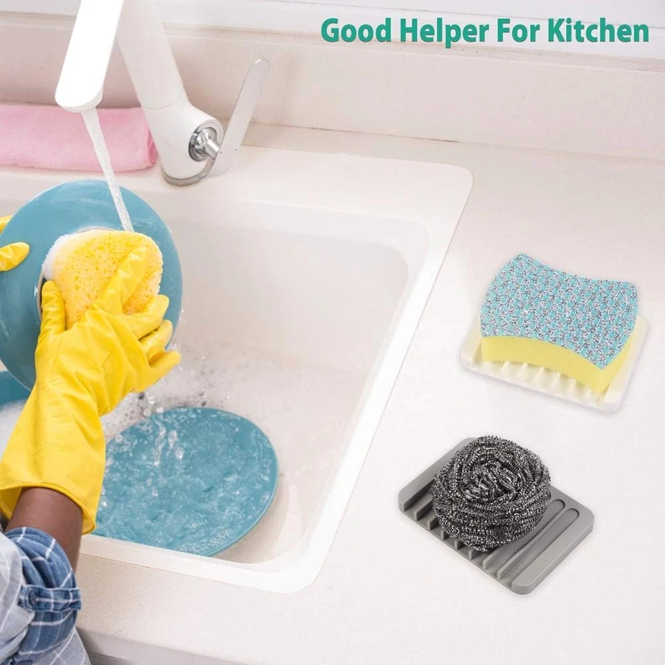 3PCS Self Draining Soap Holder, Premium Silicone Soap Dish, Soap Saver for Showe - Image 2 of 4