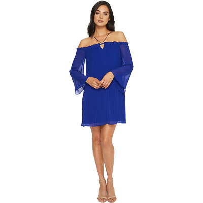 NWT Women Size Nordstrom Cynthia Steffe Blue Ella Off the Shoulder Shift  Dress