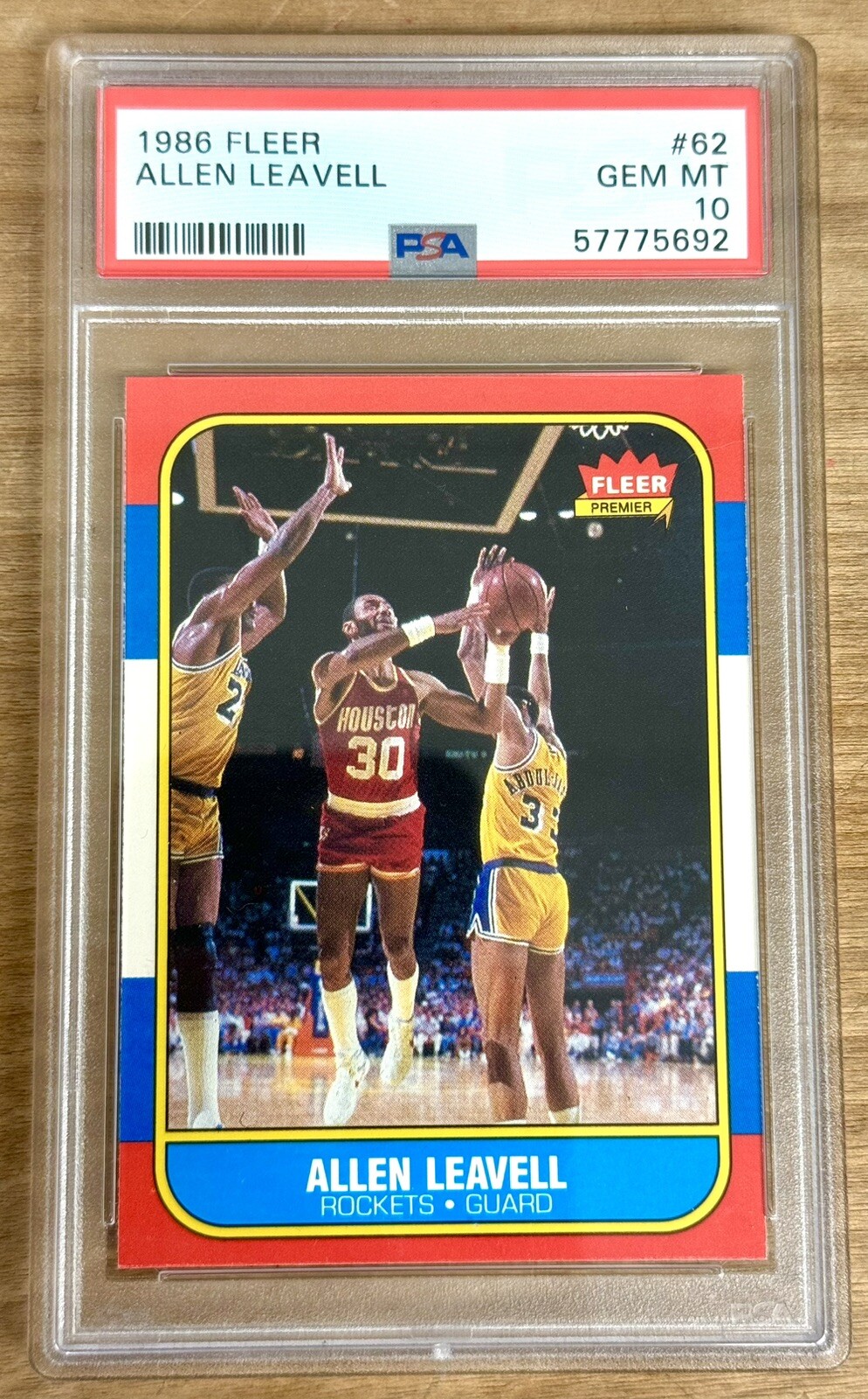 1986 Fleer Allen Leavell #62 PSA 10 GEM MINT