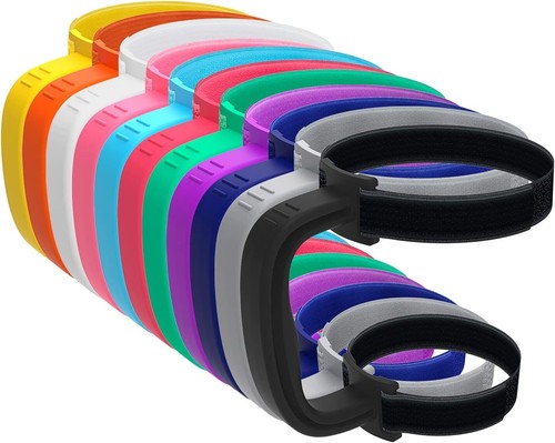 11 Colors Anti-Slip Adjustable Tumbler Cup Handle 1 Count (Pack of 1), Black