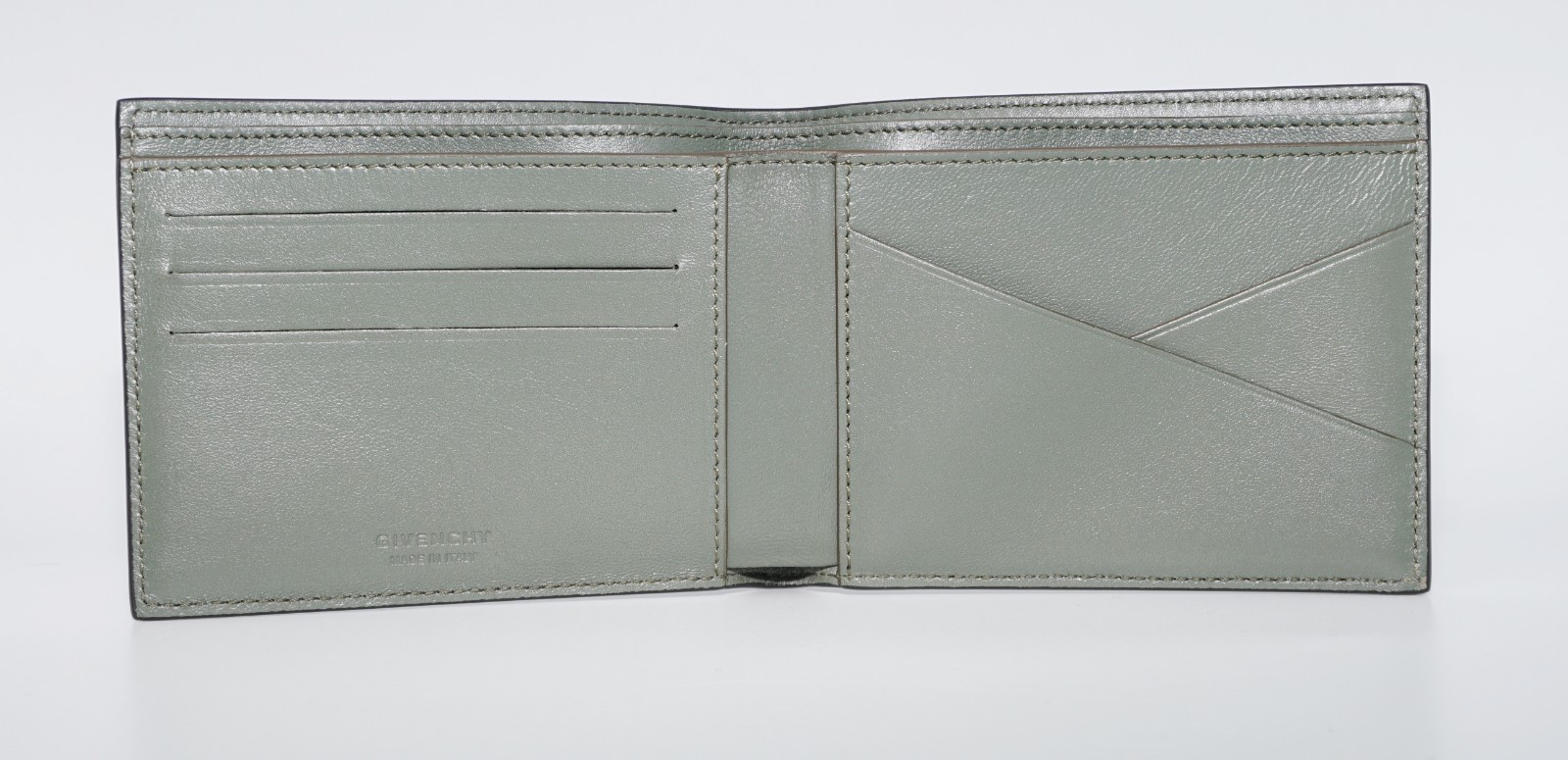 Givenchy Men's Embossed 4G Emblem Leather Bifold Wallet, Black/Khaki, MSRP $555 image 2
