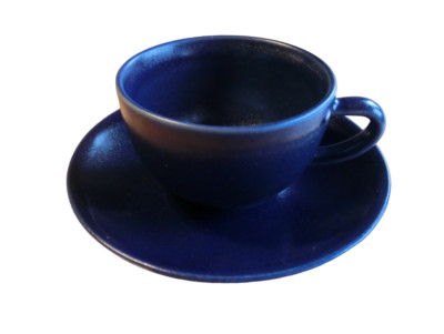 Espressotasse m. Untertasse 24h blau by Heikki Orvola  Arabia Finland