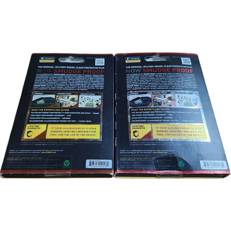 2x InvisibleShield Smudge Proof Screen Kit for iPod Nano 7th Gen *NEW#2* 09018 - Image 3 of 4