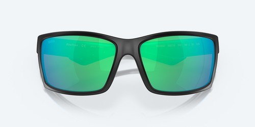 COSTA DEL MAR REEFTON BLACKOUT GREEN MIRROR 580G POLARIZED 64 mm SUNGLASSES - Picture 7 of 10