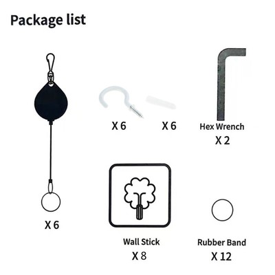 Cable Management Set Ceiling Adhesive Hooks for PS VR2/Pico4 Link Cable Pulley