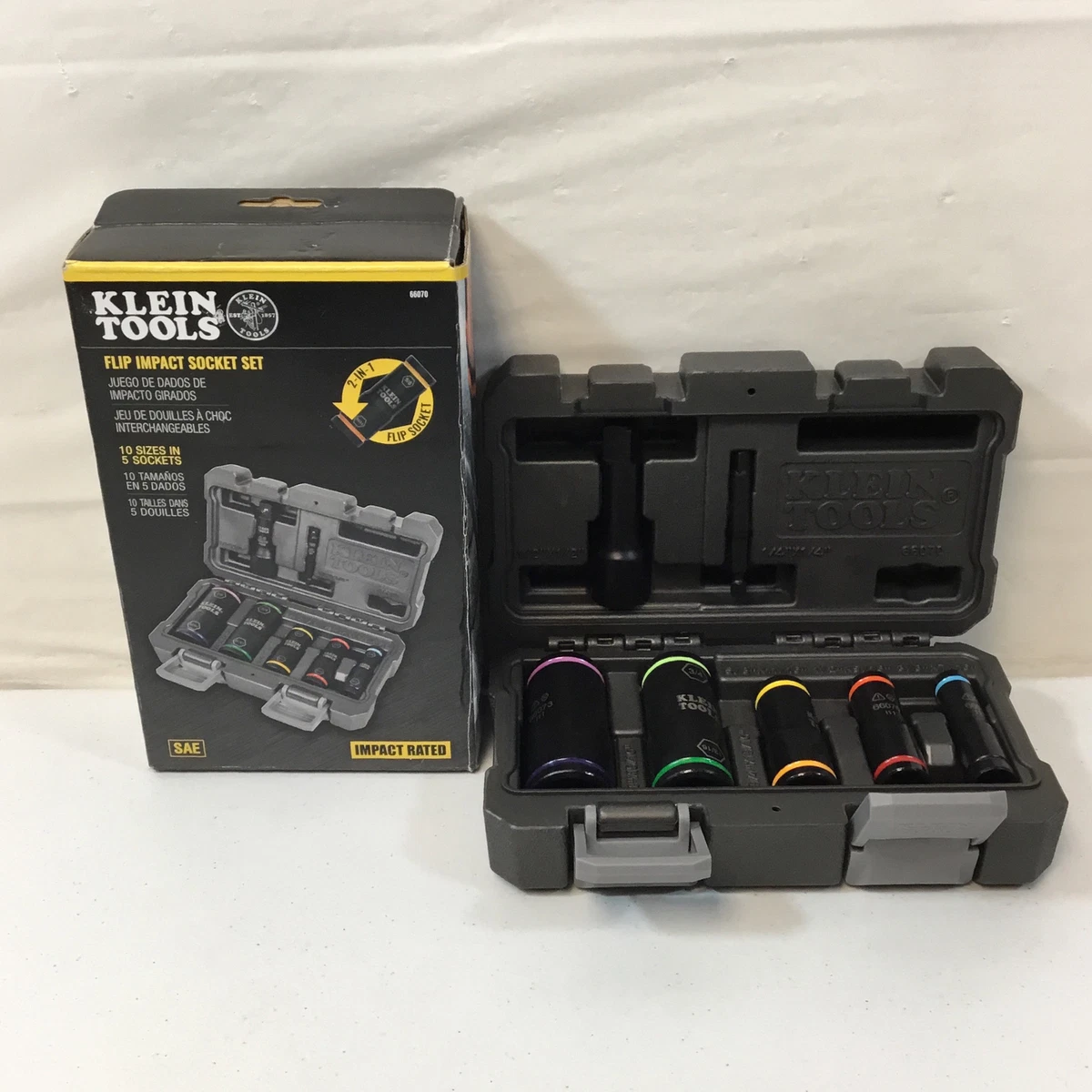 Flip Impact Socket Set, 7Piece 66070 Klein Tools, 47 OFF