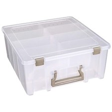 Super Satchel Double Deep Compartment Box Art Storage With 8 Removable Compartme