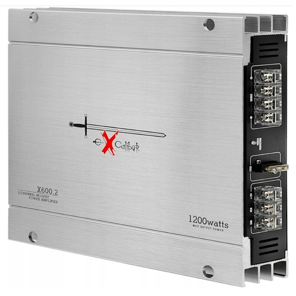 Excalibur X600.2 Amplificatore 2 Canali 1200W Max per Auto e Subwoofer - 3