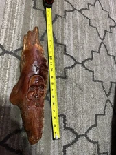 Wood Spirit Carving Knot Head Tree Hobbit Wizard Log Home Gnome Cabin Wall Décor