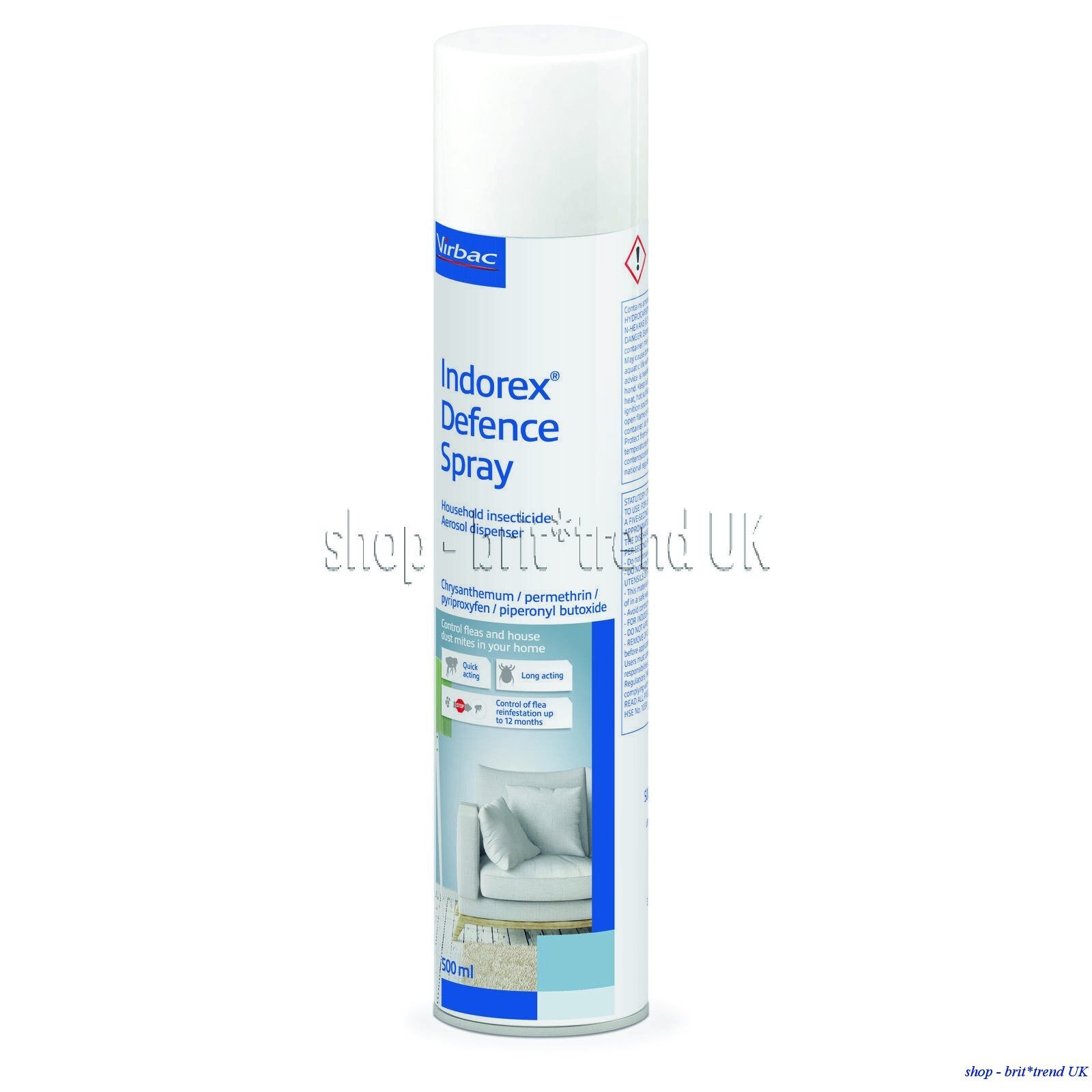 INDOREX Virbac Household Flea Spray Dog Cat House Home Mite 500ml eBay