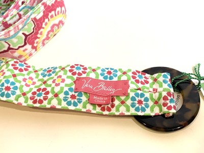 Vera Bradley Cloth Belt Capri Melon Tortoise Shell Buckle  display picture 1