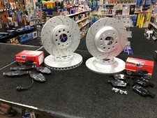 PER VW POLO MK6 2.0TSi GTi DSG DISCO FRENO FORATO SCANALATO PASTIGLIE FRENO ANTERIORI POSTERIORI